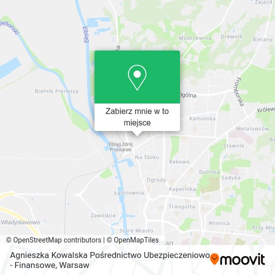 Mapa Agnieszka Kowalska Pośrednictwo Ubezpieczeniowo - Finansowe