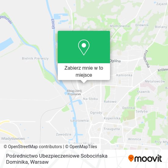 Mapa Pośrednictwo Ubezpieczeniowe Sobocińska Dominika