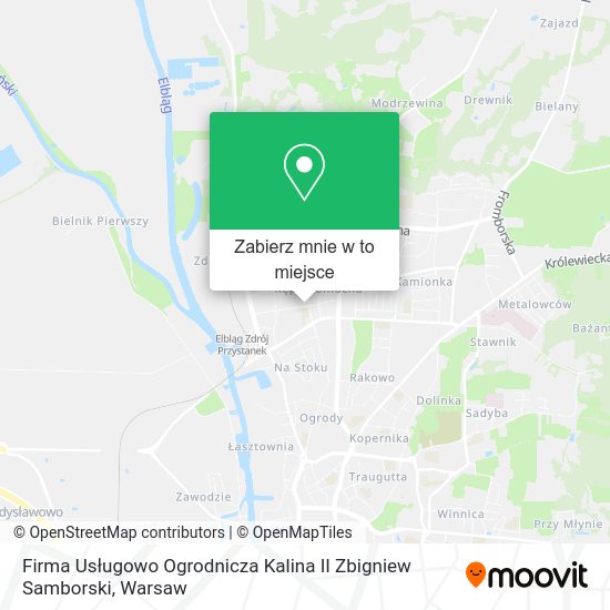 Mapa Firma Usługowo Ogrodnicza Kalina II Zbigniew Samborski