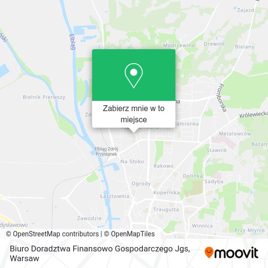 Mapa Biuro Doradztwa Finansowo Gospodarczego Jgs