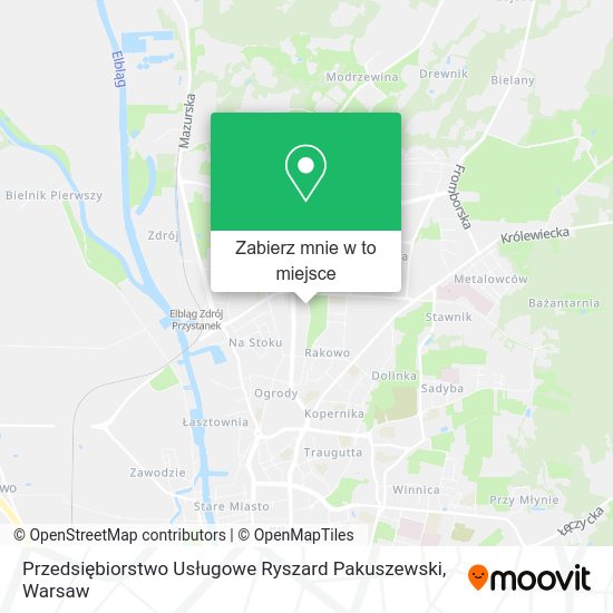 Mapa Przedsiębiorstwo Usługowe Ryszard Pakuszewski