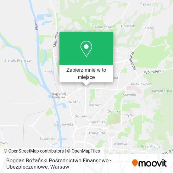 Mapa Bogdan Różański Pośrednictwo Finansowo - Ubezpieczeniowe