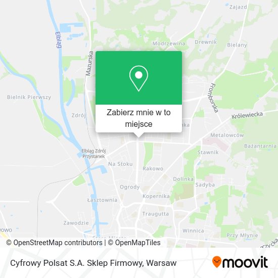 Mapa Cyfrowy Polsat S.A. Sklep Firmowy