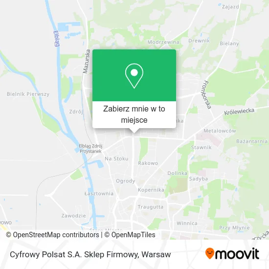 Mapa Cyfrowy Polsat S.A. Sklep Firmowy