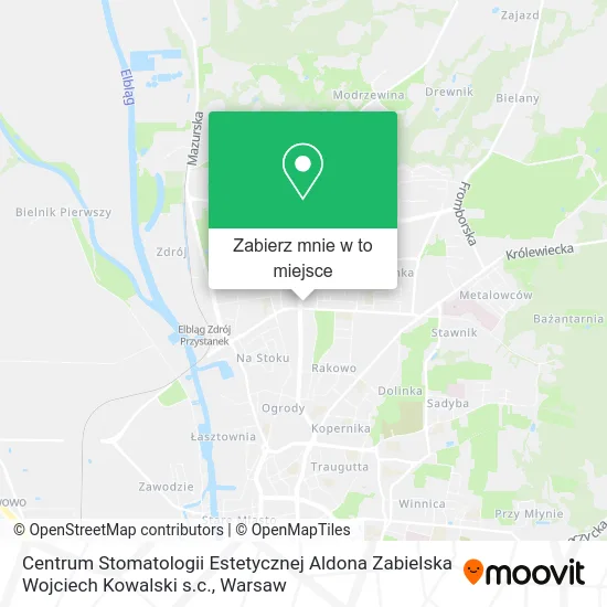 Mapa Centrum Stomatologii Estetycznej Aldona Zabielska Wojciech Kowalski s.c.