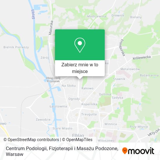 Mapa Centrum Podologii, Fizjoterapii i Masażu Podozone