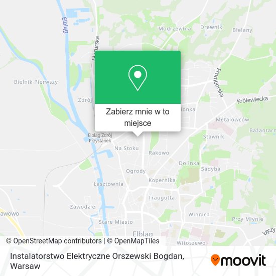 Mapa Instalatorstwo Elektryczne Orszewski Bogdan