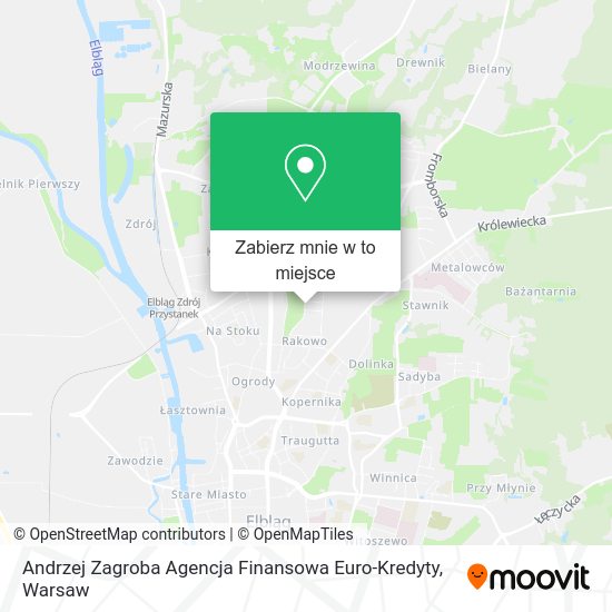 Mapa Andrzej Zagroba Agencja Finansowa Euro-Kredyty