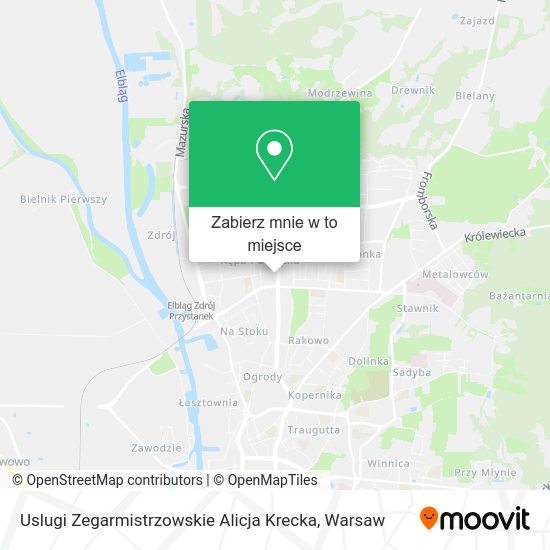 Mapa Uslugi Zegarmistrzowskie Alicja Krecka