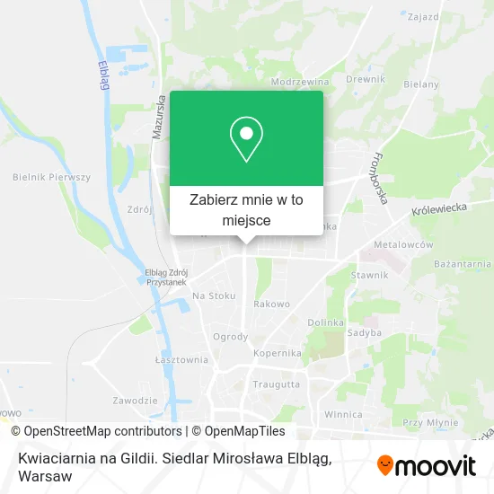 Mapa Kwiaciarnia na Gildii. Siedlar Mirosława Elbląg