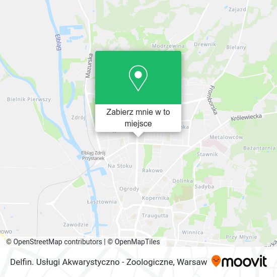 Mapa Delfin. Usługi Akwarystyczno - Zoologiczne