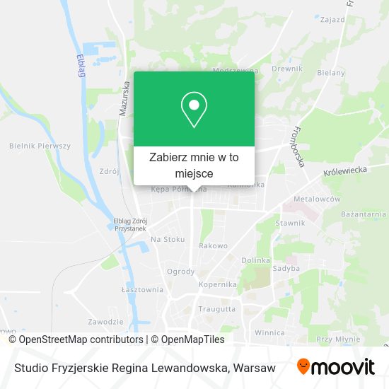 Mapa Studio Fryzjerskie Regina Lewandowska