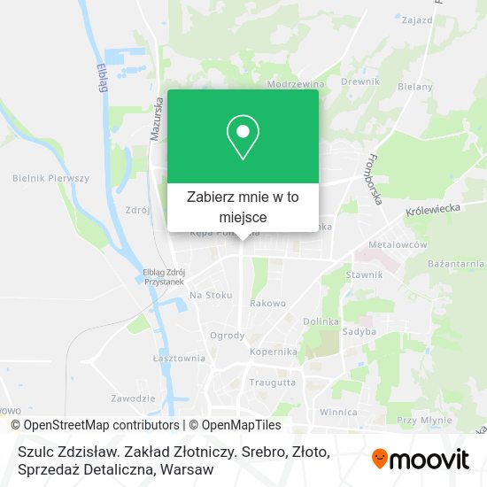 Mapa Szulc Zdzisław. Zakład Złotniczy. Srebro, Złoto, Sprzedaż Detaliczna