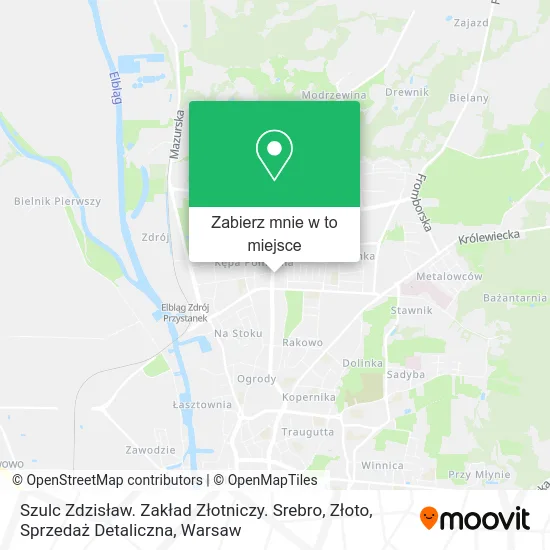 Mapa Szulc Zdzisław. Zakład Złotniczy. Srebro, Złoto, Sprzedaż Detaliczna
