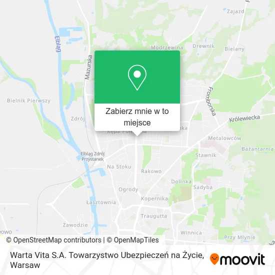 Mapa Warta Vita S.A. Towarzystwo Ubezpieczeń na Życie