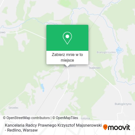 Mapa Kancelaria Radcy Prawnego Krzysztof Majsnerowski - Redlino