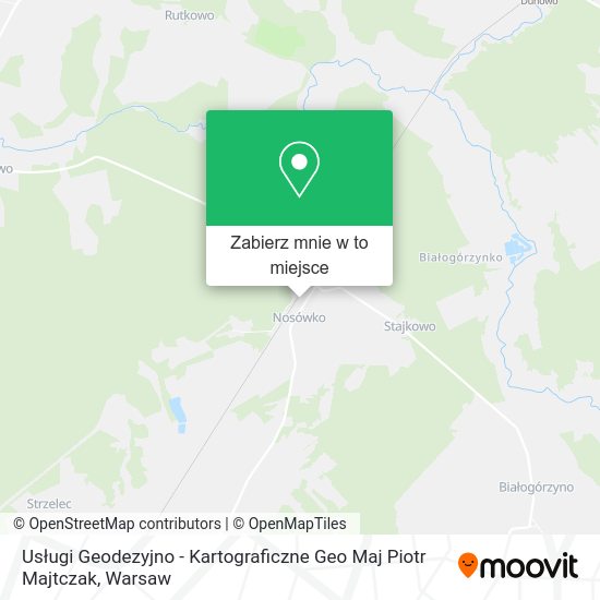 Mapa Usługi Geodezyjno - Kartograficzne Geo Maj Piotr Majtczak