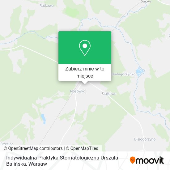 Mapa Indywidualna Praktyka Stomatologiczna Urszula Balińska