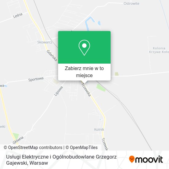 Mapa Usługi Elektryczne i Ogólnobudowlane Grzegorz Gajewski