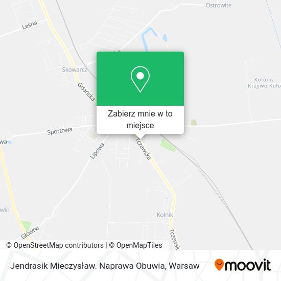 Mapa Jendrasik Mieczysław. Naprawa Obuwia