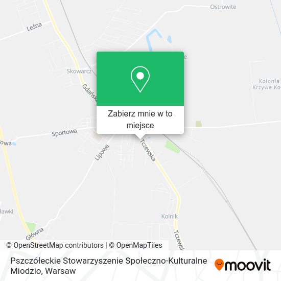 Mapa Pszczółeckie Stowarzyszenie Społeczno-Kulturalne Miodzio