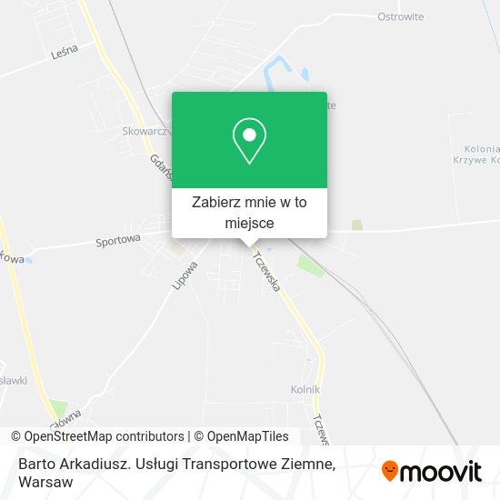 Mapa Barto Arkadiusz. Usługi Transportowe Ziemne