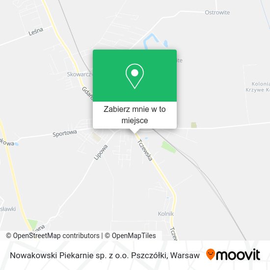 Mapa Nowakowski Piekarnie sp. z o.o. Pszczółki