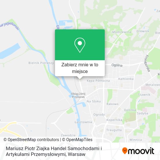 Mapa Mariusz Piotr Ziajka Handel Samochodami i Artykułami Przemysłowymi