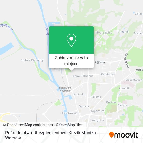 Mapa Pośrednictwo Ubezpieczeniowe Kiezik Monika