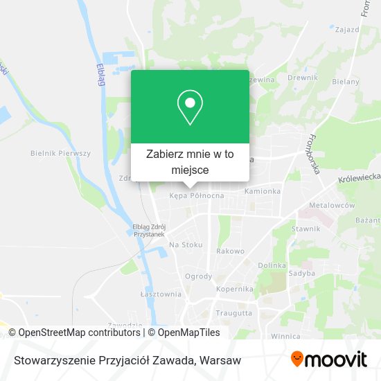 Mapa Stowarzyszenie Przyjaciół Zawada