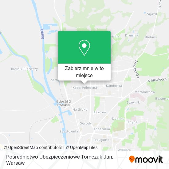 Mapa Pośrednictwo Ubezpieczeniowe Tomczak Jan