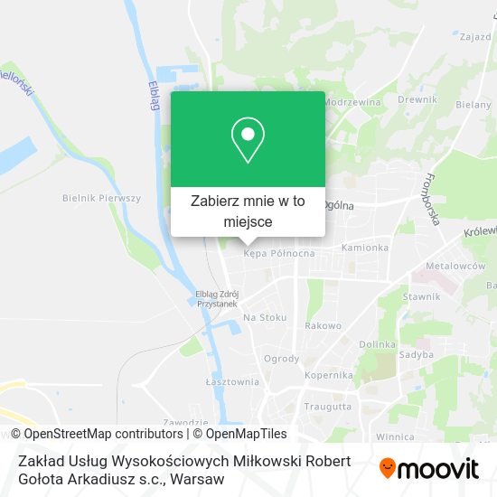 Mapa Zakład Usług Wysokościowych Miłkowski Robert Gołota Arkadiusz s.c.
