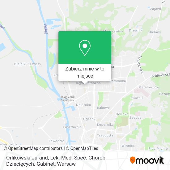Mapa Orlikowski Jurand, Lek. Med. Spec. Chorób Dziecięcych. Gabinet