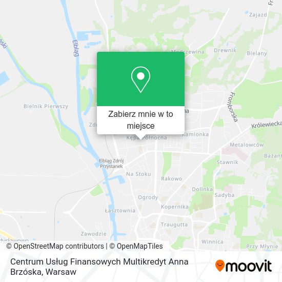 Mapa Centrum Usług Finansowych Multikredyt Anna Brzóska
