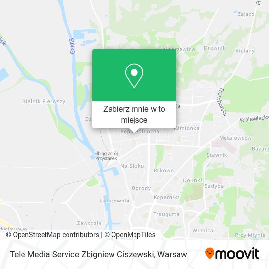 Mapa Tele Media Service Zbigniew Ciszewski