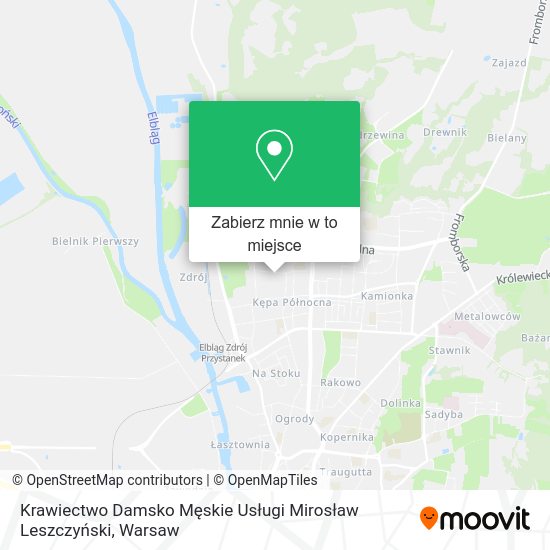 Mapa Krawiectwo Damsko Męskie Usługi Mirosław Leszczyński