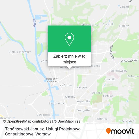 Mapa Tchórzewski Janusz. Usługi Projektowo-Consultingowe