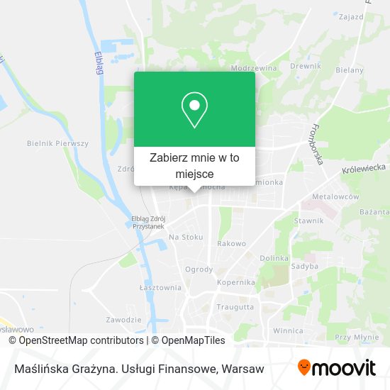 Mapa Maślińska Grażyna. Usługi Finansowe