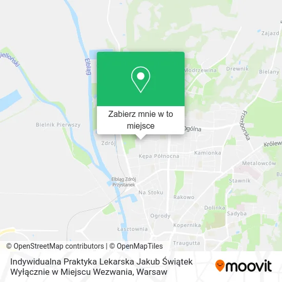 Mapa Indywidualna Praktyka Lekarska Jakub Świątek Wyłącznie w Miejscu Wezwania