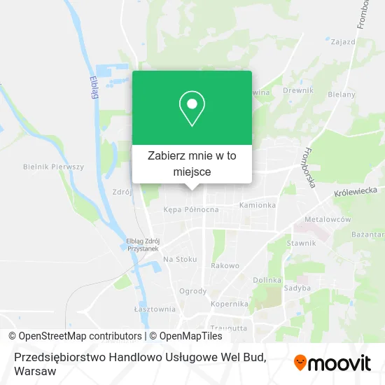 Mapa Przedsiębiorstwo Handlowo Usługowe Wel Bud