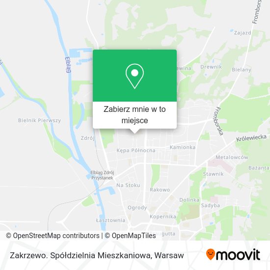 Mapa Zakrzewo. Spółdzielnia Mieszkaniowa