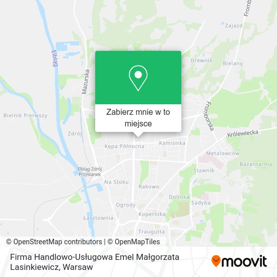 Mapa Firma Handlowo-Usługowa Emel Małgorzata Lasinkiewicz