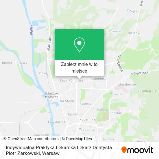 Mapa Indywidualna Praktyka Lekarska Lekarz Dentysta Piotr Zarkowski