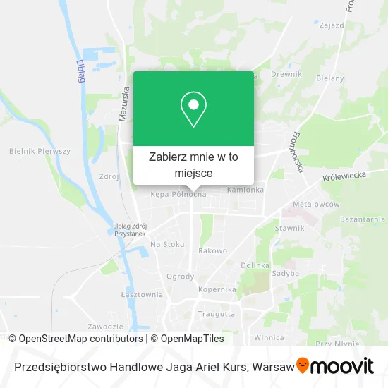 Mapa Przedsiębiorstwo Handlowe Jaga Ariel Kurs