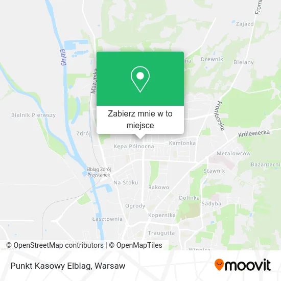 Mapa Punkt Kasowy Elblag