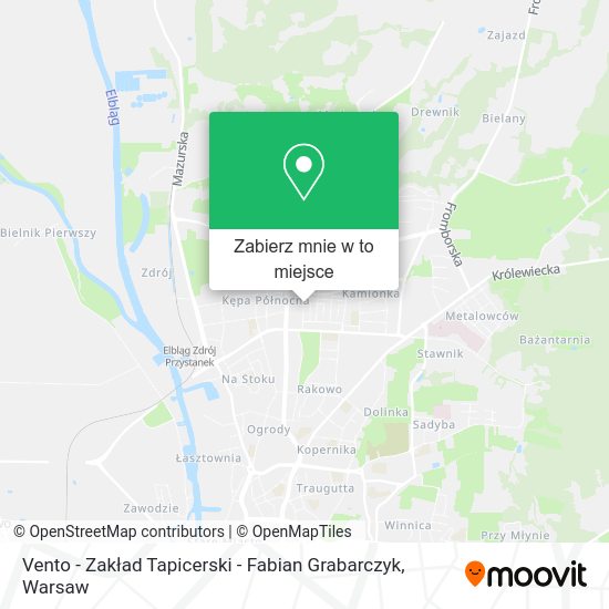 Mapa Vento - Zakład Tapicerski - Fabian Grabarczyk