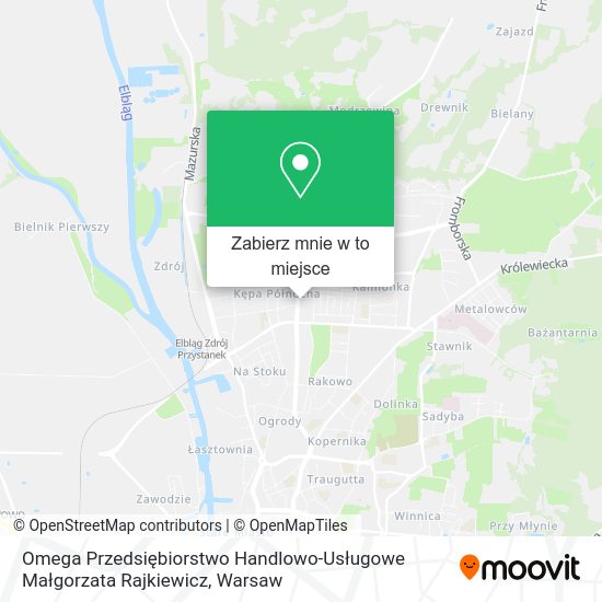 Mapa Omega Przedsiębiorstwo Handlowo-Usługowe Małgorzata Rajkiewicz