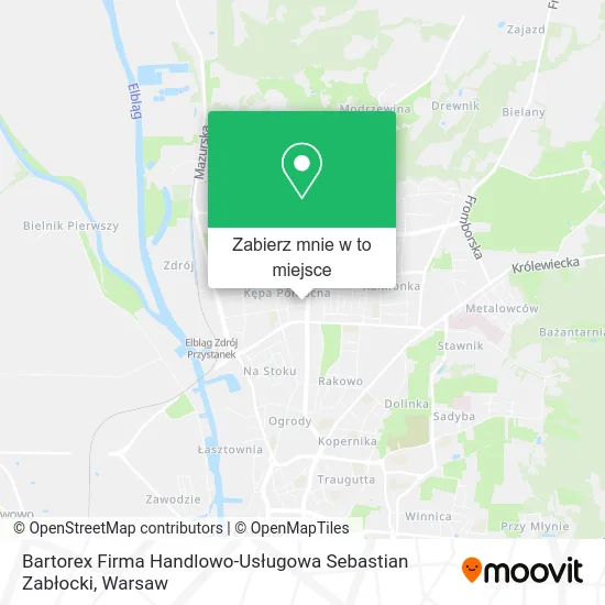 Mapa Bartorex Firma Handlowo-Usługowa Sebastian Zabłocki