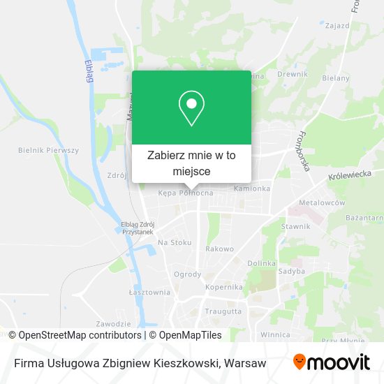 Mapa Firma Usługowa Zbigniew Kieszkowski