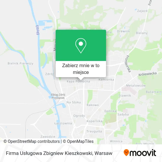 Mapa Firma Usługowa Zbigniew Kieszkowski